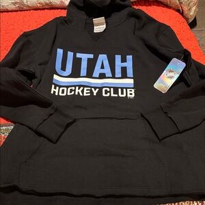 NHL Black Utah Hockey Club Hoodie with Blue and White Logo